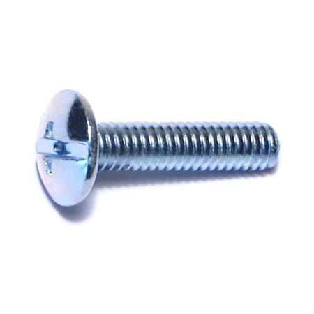 #8-32 X 3/4 In Combination Phillips/Slotted Truss Machine Screw, Zinc Plated Steel, 35 PK